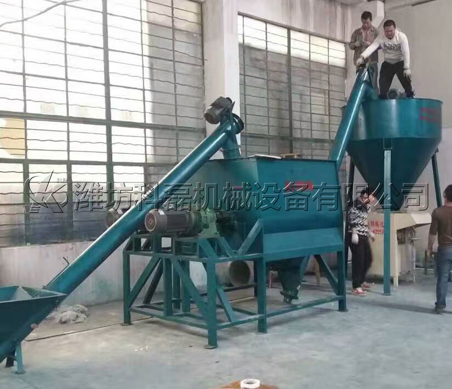 山東東營客戶(hù)膩子粉生産線(xian)實拍 第1張